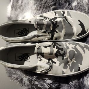 Vans Camouflage Slip-On Shoes - Gray